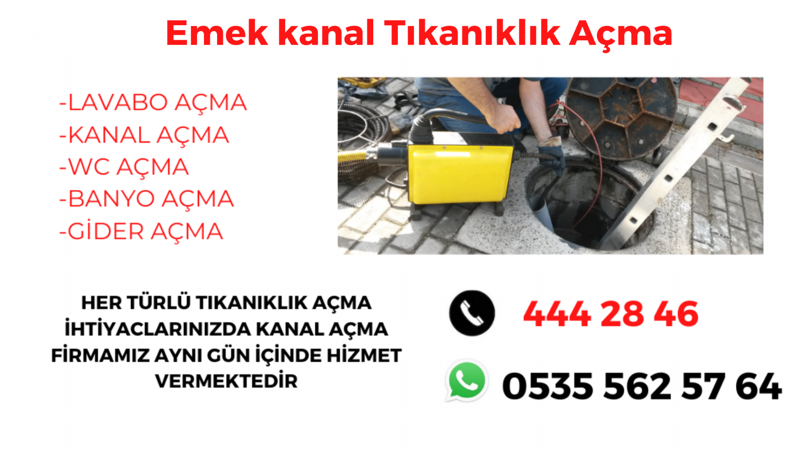 Emek kanal Tıkanıklık Açma 